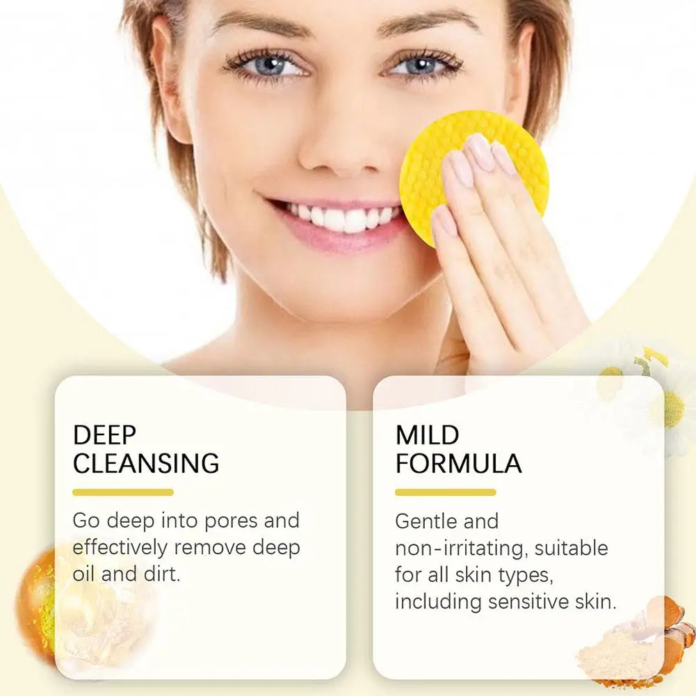 Turmeric Kojic Acid Cleansing Pads 40 Counts, Turmeric Face Scrub Pads Exfoliating Face Body To Help Balance Skin Oil And Water