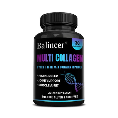 Multi Collagen Peptides Capsules - Supports Skin, Hair, Joint Health, Promote Collagen Production, Delay Aging,Enhances Immunity