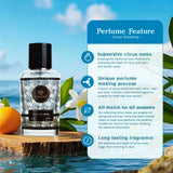 TROVEZ Ocean Breathing 100ml Perfume Elegant Fresh Fragrance Citrus Tone Unisex Perfume Long-lasting Scent Body Spray Scent Gift