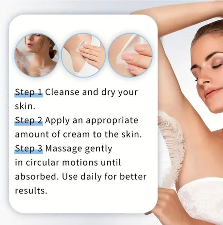 Underarm odor removal and purification whitening cream is suitable for dark skin, brightening, deodorizing, and smoothing