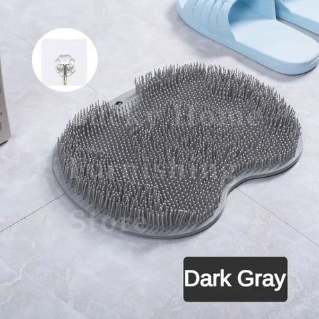 Silicone Foot Scrubber Exfoliating Bath Sponge Dead Skin Removal Bathroom Spa Accessories Foot Back Rubbing Non-slip Bath Mat