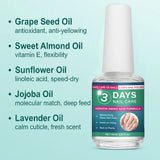 3 Days Nail Care Oil Keratin Amino Acid Formula Fast Dry 90s Salon Shine No Chip Deep Moisture Nail Strengthener,15ml