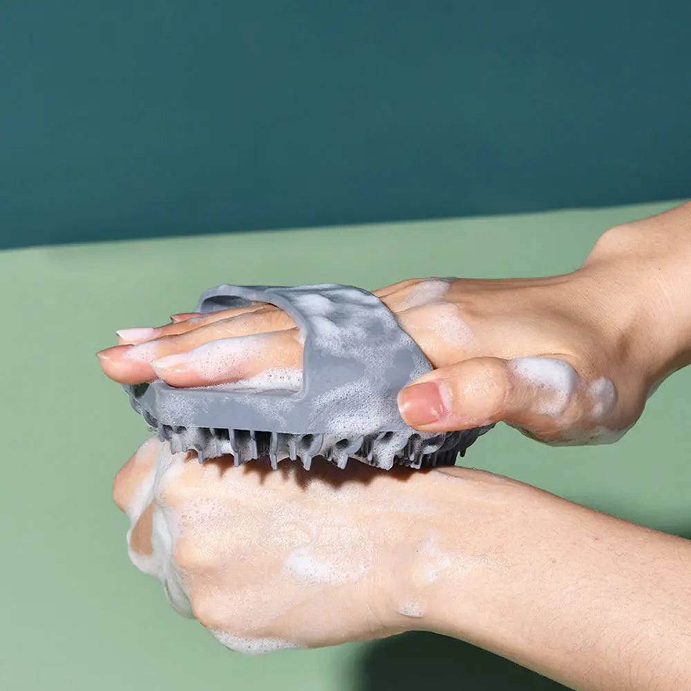 Silicone Exfoliating Body Loofah Bath Massage Shower Scrubber Spa Brush