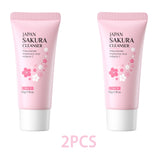 Laikou Sakura Facial Cleanser Deep Cleansing Pores Oil Control Moisturizing Brightening Face Wash Gentle For All Skin Types 50g