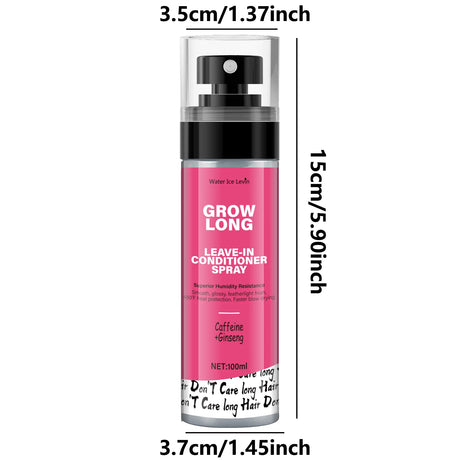 Leave-In Conditioner Spray and Smoothing Agent, Long-Lasting Biotin - Anti-Frizz Deep Conditioner for Split Ends and Breakage - with Vitamin E, Caffeine, and Ginseng, Suitable for Curly, Dry, and Damaged Hair