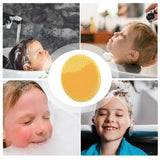 Baby Scalp Scrubber Baby Bath Hair Brush Soft Silicone Cleaning Tool for Cradle Cap Suction Cup Massage Comb for Boys Girls