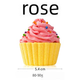 80g Cake Shape Bath Bombs Kids Safe Bubble Fizzies with Essential Oil Moisturizing Relaxing Aromatherapy Bath Salt Balls