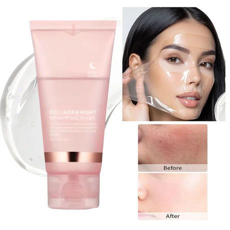 Collagen Facial Mask And Brush Set Rejuvenates Moisturizes Brightens Skin For Glowing Elasticity Korean Face Care Treatment