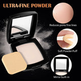 Long Lasting Matte Setting Powder Oil Control Pore Minimizing Flawless Makeup Portable Facial Powder for Smooth Skin Finish