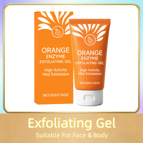 Orange Exfoliating Gel Facial Body Scrub Remove Dead Skin Deep Cleansing Pores Dirt Improve Roughness Whitening Hydrating Scrub