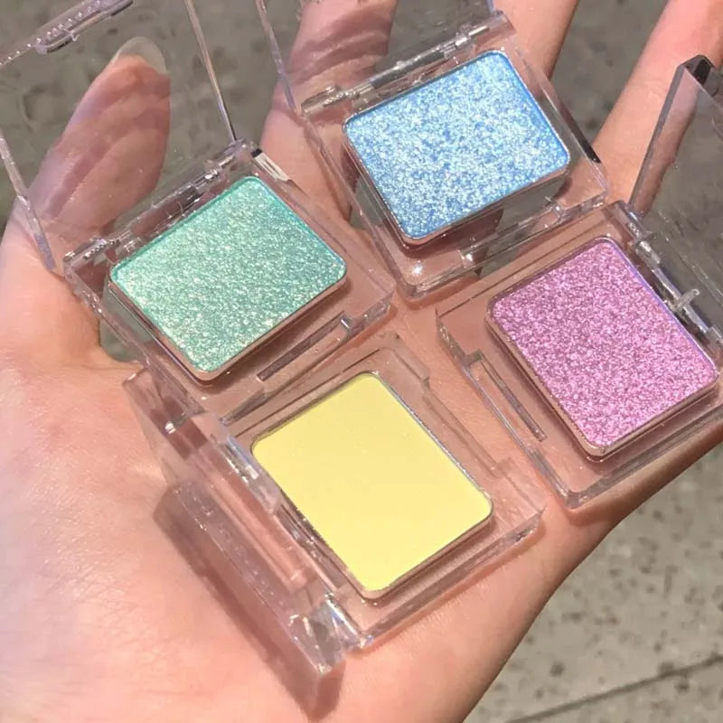 Makeup Yellow Matte Nude Eyeshadow Cream Silky Waterproof Soft Eye Shadow Pigment Green Blue Purple Monochrome Glitter Eyeshadow