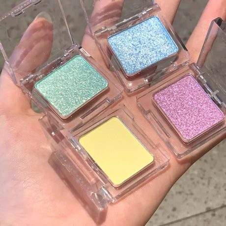Makeup Yellow Matte Nude Eyeshadow Cream Silky Waterproof Soft Eye Shadow Pigment Green Blue Purple Monochrome Glitter Eyeshadow