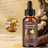 GSWP Ginseng Hair Oil, with Plant Extracts, Is Refreshing and Moisturizing, Reduces Tangles, Nourishes the Scalp. 60/120/180ml