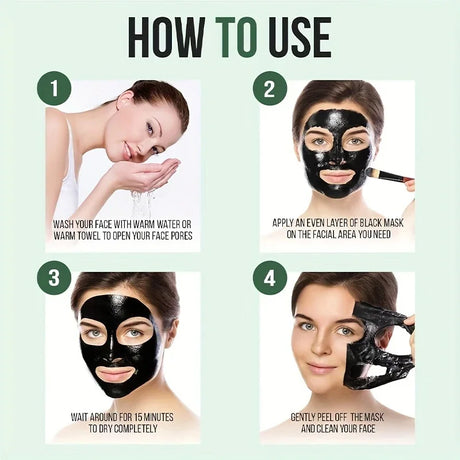 YUITIKUE Bamboo Charcoal Peel-Off Mask 60g - Deep Cleansing & Blackhead Removal, Purifies Pores, Skin Care Treatment