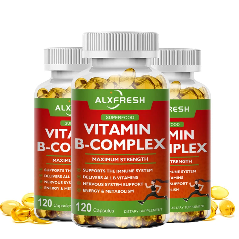 Alxfresh Multivitamin B Capsule Anti-oxidation Skin Repair liver Health&Energy Care VB complex vitamins Daily Supplement