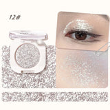 Monochrome Glitter Eyeshadow Pearlescent Highlighter Powder Makeup Diamond Eye Shadow Palette Bright Shiny Eye Makeup Cosmetics