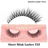 Half Lashes Short Mink Eyelashes Fluffy Soft False Eyelashes Wispy Cross Strip Eye Lashes Natural Mink Eyelash Extension Makeup
