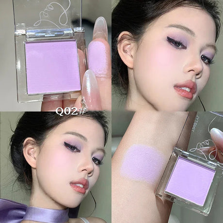 Dream Glittering Purple Eyeshadow Matte/Pearlescent Highlighter Makeup Monochrome Glossy Shiny Smoky Grey Eye Shadow Palette