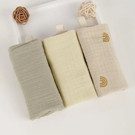3/5Pcs 6-Layer Pure Cotton Baby Cotton Washcloth Soft Gauze Cotton Newborn Burp Cloth Absorbent Baby Towels Square Towels