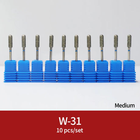 Diamond Ceramic Nail Drill Bits Milling Cutter For Manicure Left Right Rotary Cuticle Files Buffer DIY Nails Accessories Tools