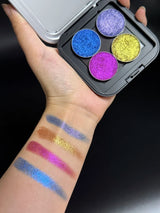 Single Chameleon Eyeshadow Matte Powder Metallic Highgloss Glitter Shimmer Longlasting Combined by Self Gift Disk