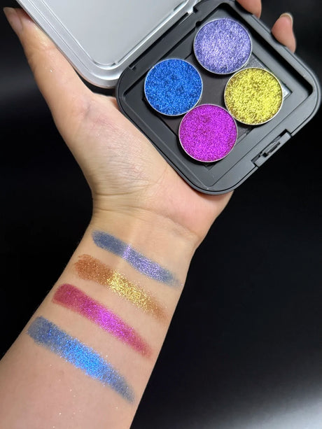 Single Chameleon Eyeshadow Matte Powder Metallic Highgloss Glitter Shimmer Longlasting Combined by Self Gift Disk