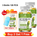 Pure Bitter Melon Capsules, with Ginseng & Chromium, Support Pancreatic Health, Glycemic Stability, Daily Energy & Vitality