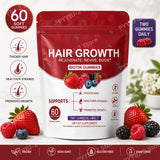Women Hair Growth Vitamin Gummies Healthy Nourishment with Biotin Collagen Botanical Extracts Also for Skin Nail Care 60count