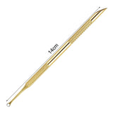 Nail Circle Beveled Head Stainless Steel Cuticle Pusher Nail Art Sanding Tablet Manicure Sticks Tool for Salon Nails Accessories