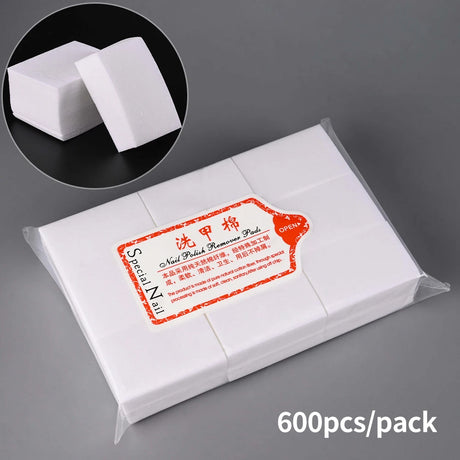 600-Pack Foil Nail Wraps 100/200/ Gel Polish Remover Soak Off