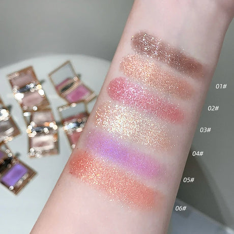 Gemstone Shining Single-color Eyeshadow Diamond Glitter Pearlescent Highlighter Powder Makeup Lasting Shiny Eye Shadow Palette