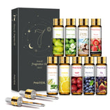 PHATOIL 1/3/9pcs 10ml Fruit Fragrance Oil Peach Strawberry Passion Fruit Cherry Mango Watermelon Apple Aroma Fragrance Oils