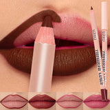 8 Colors Waterproof Lip Liner Pencil Long Lasting Sexy Dark Red Pink Matte Lipstick Pencil Natural Lipliner Pen Red Contour Tint