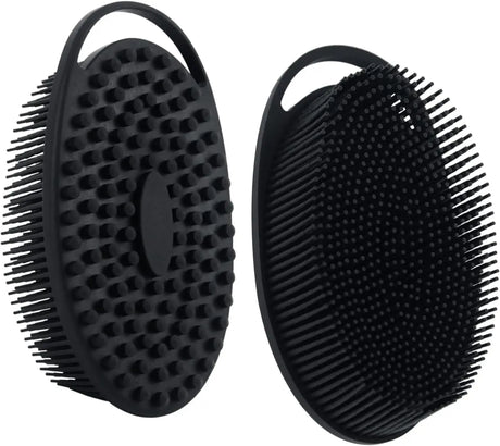 Exfoliating Sponge Dead Body Scrubber Skin Head Washing Brush Comb Silicone Bristle Bath Brush Scalp Massager Bath Tool Hygienic
