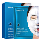 1 Box Contains 4 Pieces, Bamboo Charcoal Bubble Cleansing Mask - Hypoallergenic, Plant-Based Fiber, Deep Moisturizing and Purifying Mask, Suitable for All Light Beige Skin Types, Unisex, Multi-Functional Skincare Product