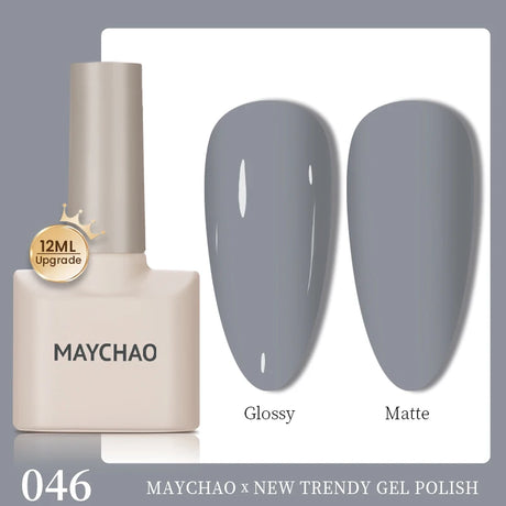 MAYCHAO 12ml Gel Nail Polish Set Professional Salon Nail Art Gels Varnish UV LED Semi Permanent Nail Lacquer Nail Supplies