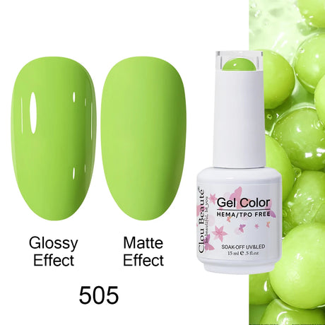 Clou Beaute Gel Nail Polish Neon Brown Royal Blue Red Green Pastal Nude Nail Art Varnishes Gel Lacquer Top Coat UV Gel Nail