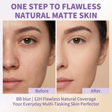  BB Blur Tinted Moisturizer 12h Natural Matte Finish  Medium Coverage SPF30 Sun Protection Evens Skin Texture Blurring Cream