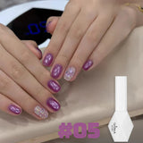 WS 10ML Sunlight Cat Eye Gel Nail Polish Autumn Winter Whitening Wine Red Color Light Sunset Glow Cat Eye Glass Beads Nail Atr