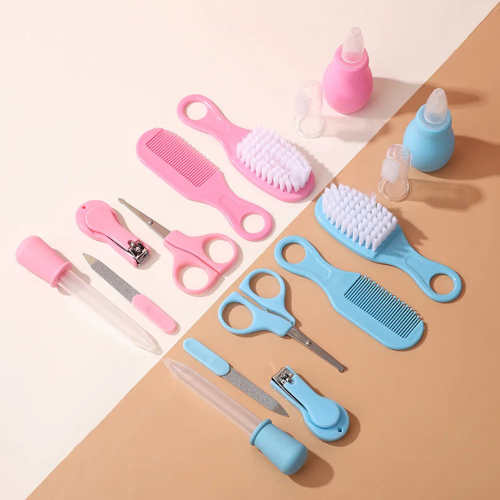4/8/13pcs Newborn Daily Nail Care Kit Nail Clipper Tool Health Kit Thermometer Comb Care Kit