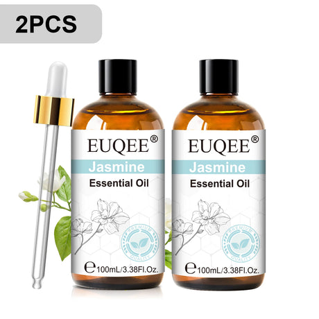 EUQEE 3.38FI.Oz. Aromatherapy Essential Oil For Reed Diffuser Humidifier-100ml Vanilla Lavender Cinnamon Lemon Essential Oils