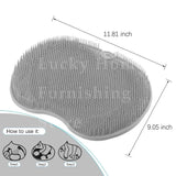 Silicone Foot Scrubber Exfoliating Bath Sponge Dead Skin Removal Bathroom Spa Accessories Foot Back Rubbing Non-slip Bath Mat