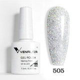 VIP5 Venalisa Nail Gel Polish Jelly Color HEMA/TPO FREE Nude Pink Semi Permanent Soak Off UVLED Gel Polish Sparkle Gel Varnish