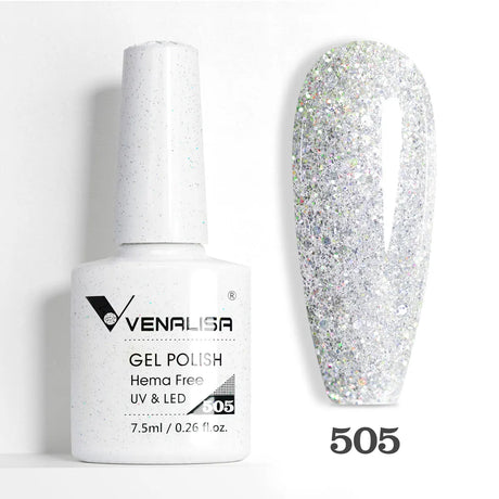 VIP5 Venalisa Nail Gel Polish Jelly Color HEMA/TPO FREE Nude Pink Semi Permanent Soak Off UVLED Gel Polish Sparkle Gel Varnish