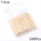 Optional 50Pcs 100Pcs Orange Wood Nail Sticks Double Sided Cuticle Pusher Rhinestone Dotting Tool Household Salon Manicure Pedicure Supply