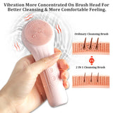 Sonic Waterproof Facial Cleansing Brush Rechargeable Scrubber Exfoliating Vibrating Deep Clean Face Cleaner Skin Care Tool