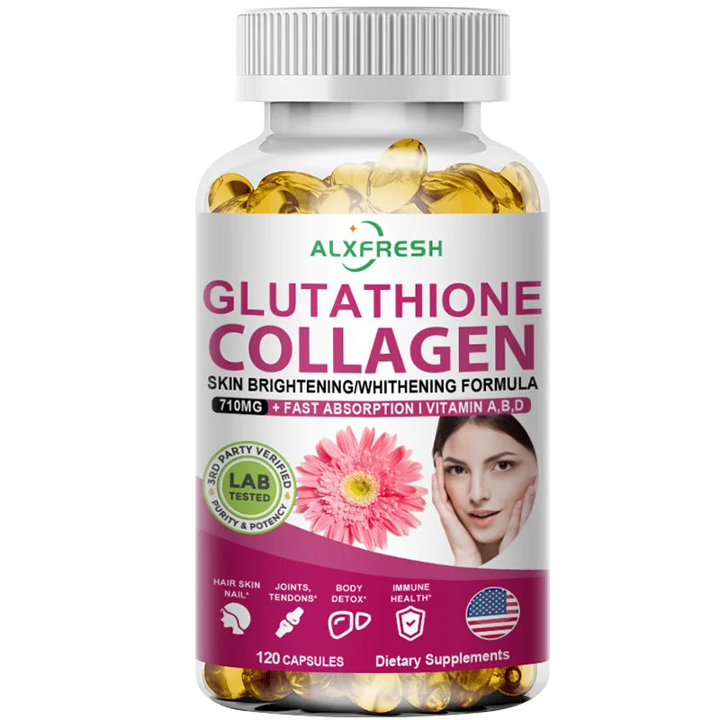Hydrolyzed Collagen Glutathione Biotin MSM Vitamins Capsule Nutritional Supplement for Antioxidant Skin aging Hair Nail Health