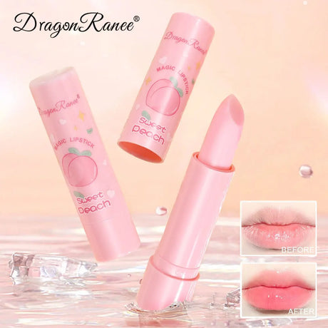 Peach Temperature Change Lip Balm Clear Crystal Jelly Lipstick Tint Warming Change Lip Balm Moisturizing Anti-drying Lip Care