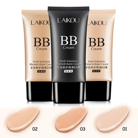 Laikou Brand 3 Colors Natural Flawless BB Cream Makeup Concealer Oil-control Liquid Foundation Moisturizing Cosmetics 50ml