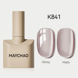 MAYCHAO Glitter Gel Nail Polish 7.3ml Semi-permanent Sequins Shiny Gel Base Top Coat Soak Off UV LED Varnish Nail Art Decoration